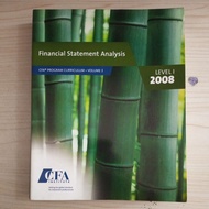 FINANCIAL STATEMENT ANALYSIS BOOK CFA CURRICULUM PROGRAM VOLUME 3 LEVEL 1 2008