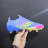 F50 Elite Messi FG knitted Laceless men's sneakers outdoor Anti-slip and Wear-resistant Nail Footbal