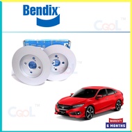 1 Set - Bendix Front Set And Rear Disc Rotor - Honda Civic FC / TEA 1.8 / 1.5T 2016 BR2540 BR2541
