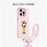 World Cup Cute Aesthetic Anti Slip 2 In 1 Case Vivo V70 Y31D Pro V60 Lite Y21D Y05 Y29 Y05 V60 Fe Y1