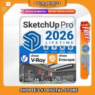 【Lifetime】 SketchUp Pro 2026 • Chaos V-Ray 7 • Chaos Enscape 4 Latest for Windows & macOS