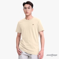 GALLOP : เสื้อยืดคอกลมผ้าชักร่องผู้ชาย (Rib) สีพื้น รุ่น GT9185 สี Cream - ครีม / ราคาปกติ 890.-