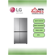 LG 694L Side-By-Side Fridge (Platinum Silver) GC-B257SLVL