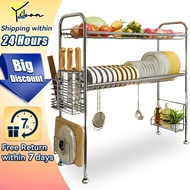Stainless Steel Sink Kitchen Dish Rack Drainers Rak Pinggan Mangkuk 60cm - 90cm