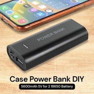 Power Bank Case Flashlight USB Port Baterai 18650 Casing Powerbank Lampu Senter