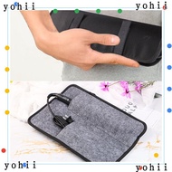 YOHII Hair Straightener Storage Bag, Nylon Hair Styling Tool Curling Iron Carrying , Safe Easy Carrying Black Curler Curler Iron Pouch Home