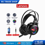 Lenovo G80 Gaming Headphones With Noise Reduction Mic 3D Stereo Surround Sound Led Light Wired Heads