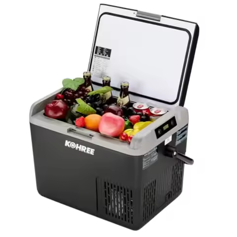 12 Volt Car Refrigerator 19QT 18L Car Fridge with Large Handle -4℉~68℉ 12V Electric Cooler 12/24V DC