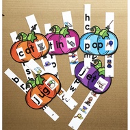 English phonics Natural Spelling Card CVC Word Pull Card Early Education Enlightenment Mobile Game B