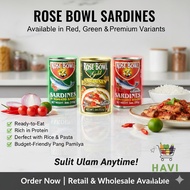 Rose Bowl Sardines in Tomato Sauce (GREEN AND RED AVAILABLE) 155g HMART