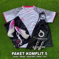 Sepatu Futsal Paket Komplit: Sepatu Baju Celana Kaos Kaki Tas Deker - Lengkap