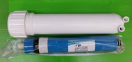 ชุด กระบอก housing พร้อม ไส้กรอง ไส้กรองน้ำ ไส้กรองเมมเบรน  membrane r.o. ro. RO Membrane 50 GPD / 75 GPD ของ เครื่องกรองน้ำ เครื่องกรอง ขนาด 12 นิ้ว ไส้กรอง