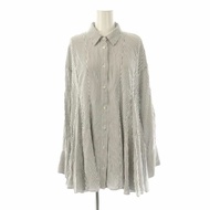 COCO DEAL Shirt gray stripe white Long sleeves Direct from Japan Secondhand