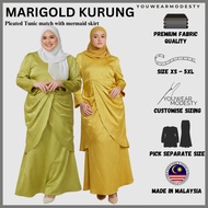 YouWearModesty Marigold Baju kurung moden plus size peplum kurung skirt duyung baju kurung plus size 5XL