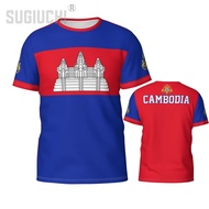 2025 New AdultCustom Name Number Cambodia Flag Emblem 3D T-shirts For Men Women Tees jersey team Clo