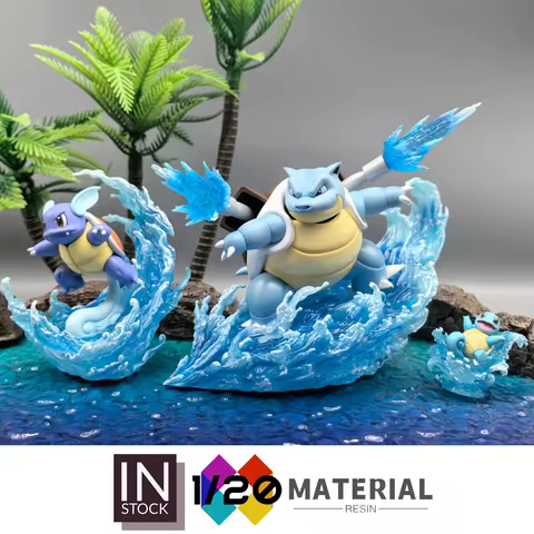 [In Stock]1/20 Resin Scale World [PALLET TOWN] - Squirtle & Wartortle & Blastoise[Split RE-MENT]