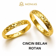 Cincin Belah Rotan Emas 916 Tulen Cincin Emas 916 Original Cincin Emas Bajet Cincin Murah Emas Origi