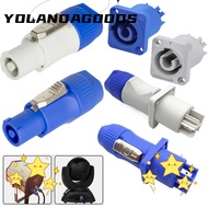 YOLA Powercon Connector, 20A 250V NAC3FCA NAC3FCB AC Male Plug, 3 Pin Male Plug Blue White 3 PIN Socket Audio Power Plug Connector Stage Light LED Screen