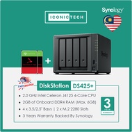 Synology DiskStation DS425+ 4-Bay NAS Enclosure Kits | Option Bundles with Enterprise-Grade Ironwolf