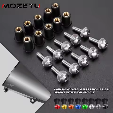 10PCS Fairing Bolts For HONDA Africa Twin CRF 1100 1000 L ADV XRV750 XRV650 CRF1100L CRF1000L Windsh