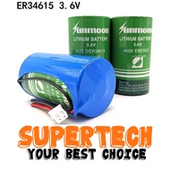 Sunmoon ER34615 34615 D SIZE 19000 mAh 3.6V lithium battery PLUG Battries