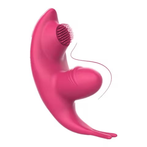 App-Controlled Tongue Licking Vibrator, Invisible Wearable Panty Massager with Brush Bristles for Wo