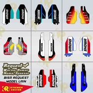 Stiker Cover Shock depan CRF  KLX  KTM  D-TRACKER YZ  KX  | Request desain | custom desain sticker decal shock depan | KR STICKER