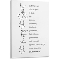Bible Poster Fruit of The Spirit Bible Verse Christian Scripture Poster Canvas Print Wall Gift Decor