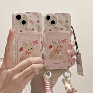 Bow Strawberry Rabbit Case Hp Redmi Note 14C Note 14 Pro Plus Note 13 Pro Plus A2 9T 14C Note 12 Pro