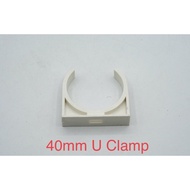 Pvc Conduit U Pipe Clamp 40mm 1-1/4 inch PPR Fitting 40 mm PVC Pipe Clamp Garden Water Pipe Holder P