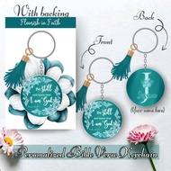 Personalized Bible Verse Keychain | Christian Gift | Custom Name Keychain | Bible Verse Souvenir