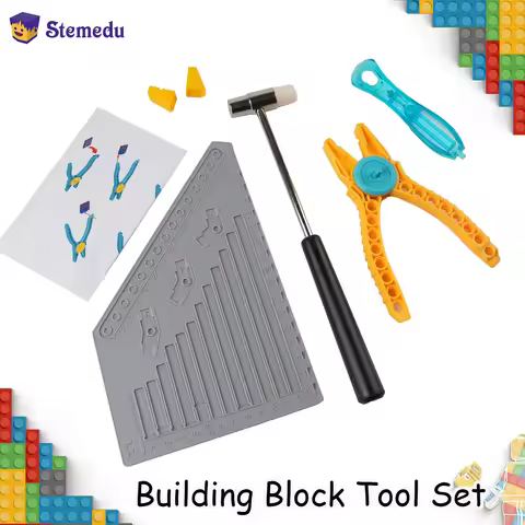 Building Block Tool Kit Brick Separator Measuring Plate Ruler Plier Hammer Tweezer Lifting Device Re