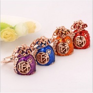 < Key Ring C3D] Auspicious Lucky Bag Charm Small Gift New Year Festive Keychain Pendant Chain