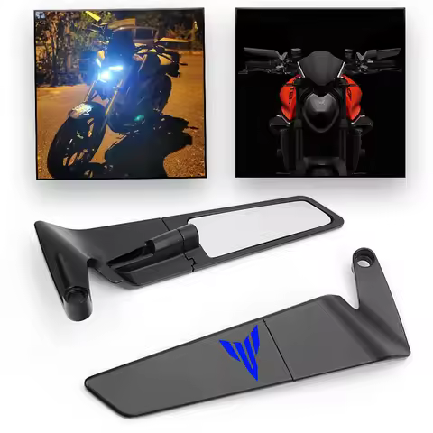 Motorcycle carbon fibre Mirror Stealth Winglets Rearview Mirrors For YAMAHA MT03 MT07 MT09 MT10 MT25