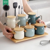 Kitchen Seasoning Box Vinegar Bottle Chili Oil Jar Bottle Combination Seasoning Jar Household Season