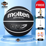 Molten basketball GR7 made of rubber outdoor concrete floor, school sports teaching training freebie