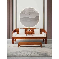 ♤Arhat Bed Golden Rosewood New Chinese Style Solid Wood Small Apartment Arhat Sofa Bed Mahogany Anti
