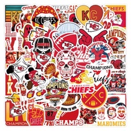 60 pcs NFL Team Kansas City Chiefs Waterproof PVC Stickers