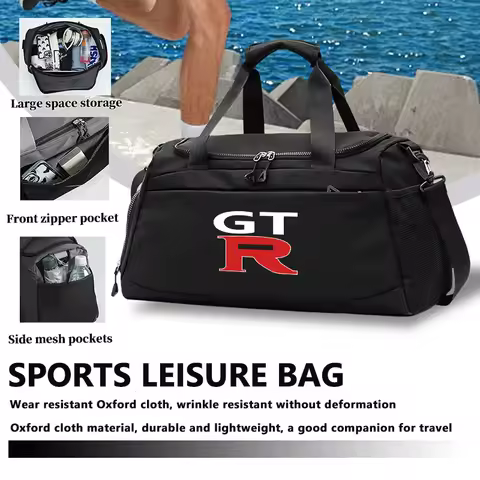 Sports Bag Men Fitness Training Outdoor Dry Wet Separation Bag For Nissan GTR NISMO JDM R32 R33 R34 