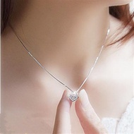 Njh Platinum Necklace pt950 White Gold Necklace Women's Water Wave Sunflower Seed Fashion Necklace D