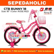 SEPEDA ANAK PEREMPUAN BNB BUNNY / ERMINIO LITTLE PONY UKURAN 12 16 18