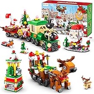 D-FantiX Christmas Advent Calendar for Children, 24 in 4 Building Blocks Toy Sets, 24 Days Christmas