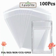 FAVORITEGOODS 100 Sheets PSA BGS Card Brick Film, Strong Transparent PSA BGS Slab Sleeve, High Quali