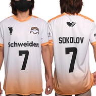 Haikyuu Adlers White Cartoon Anime Cosplay Jersey Summer Short Sleeve Tee Tops 2024 Fashion  T-shirt