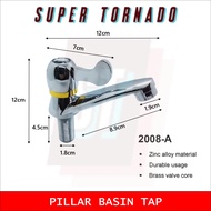 2008-A Bathroom Basin Tap Pillar Zinc Alloy Water Tap Bib Tap Faucet Toilet Kepala Paip Air Sinki Ke