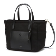 HAZZYS Light it bag Black Simple Pocket Nylon Top Zip Tote Cross Shoulder Bag S / from Seoul, Korea