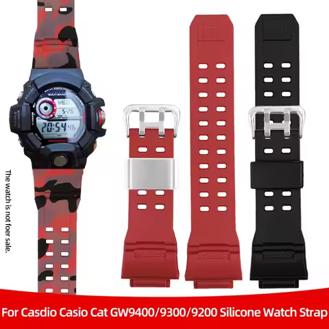 Silicone Rubber Watch Band For Casio G Shock GW9400 GW 9300 G-9200 Camouflage Color Strap Waterproof