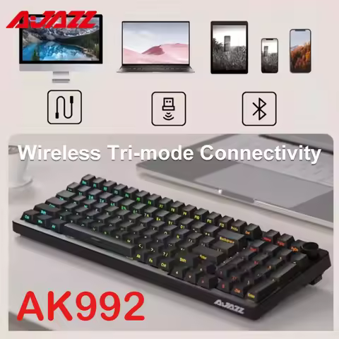 Ajazz AK992 Wireless Mechanical Keyboard 98-Key Full Layout Hot-Swap USB Gaming Keyboard Multimedia