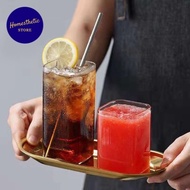 |NEWFLASH| Gelas Kaca Minuman Square Glass Gelas Transparan Kotak