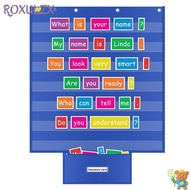 ROXULZX Standards Pocket Chart, Durable Educational Classroom Pocket Chart, Large Class Schedule Cha
